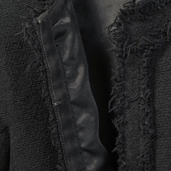 Lida Baday Black Boucle Tweed Fringe-Trim Jacket - Picture 7 of 8